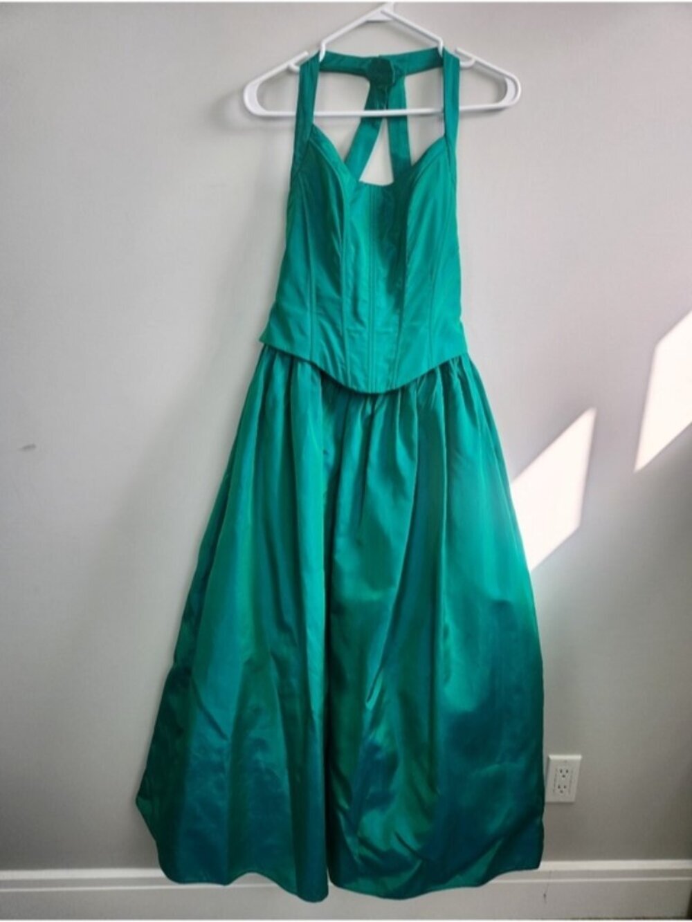 VTG Gunne &Sax Jessica McClintock Basque Waist Grad Dress Size 5/6 Fit Small 80s - Picture 9 of 16